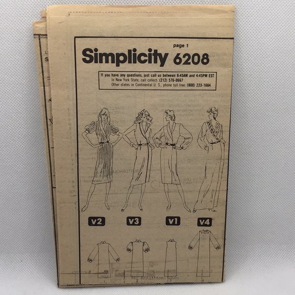 Simplicity 6208 Misses Mock Wrap Dress Sewing Pattern Size Medium10-12-14 Uncut - Picture 9 of 11